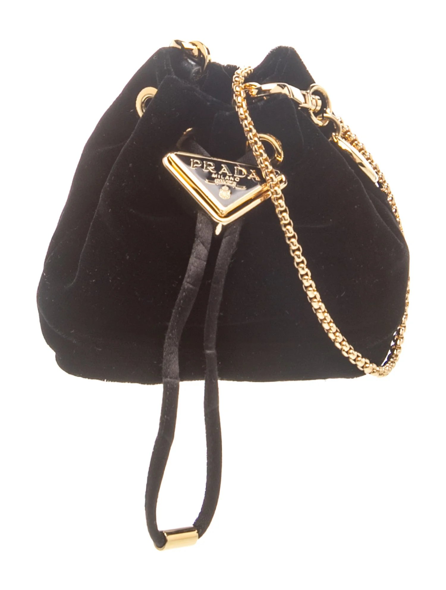 Enameled Metal Triangle Bucket Pouch Mini