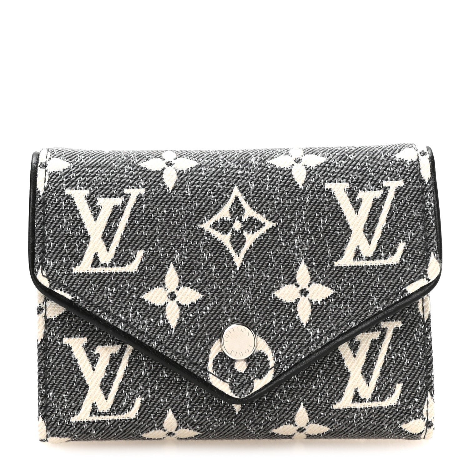 Louis Vuitton Denim Monogram Jacquard Victorine Wallet Grey