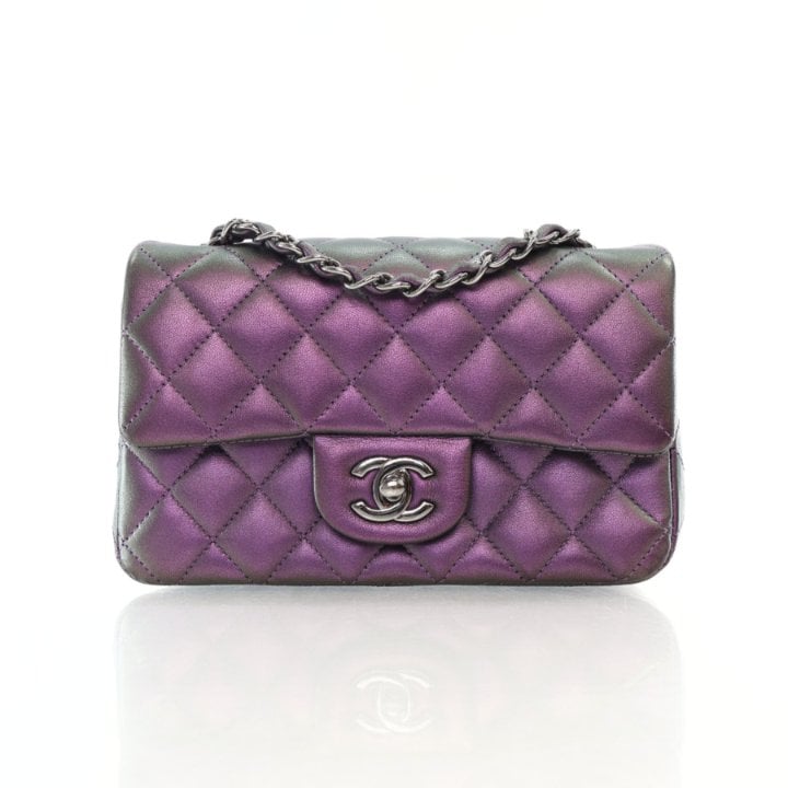 Chanel Mini Lambskin Iridescent Rectangular Classic Flap Bag