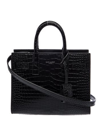 Embossed Leather Sac De Jour