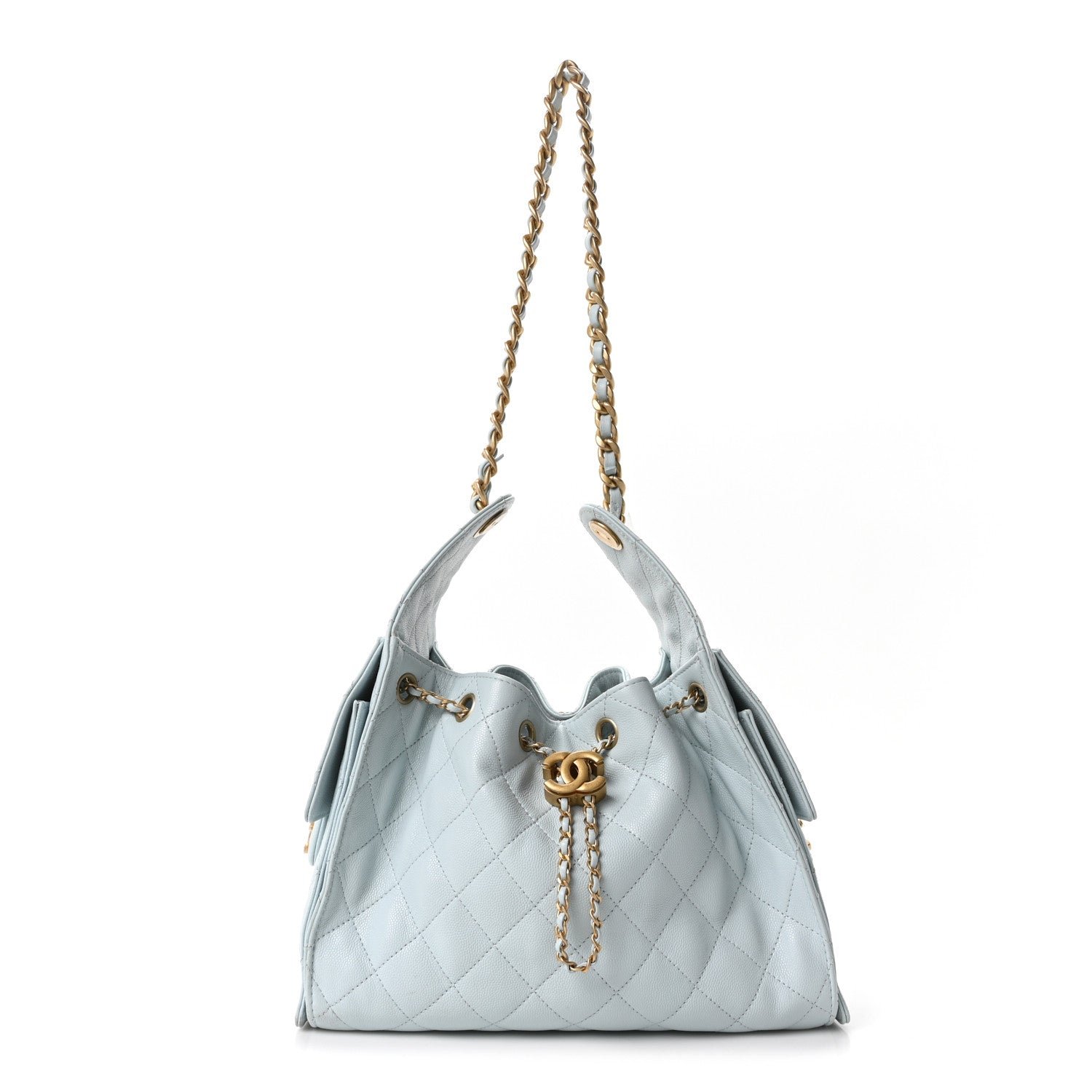 Chanel Caviar Quilted Small Chanel 25 Handbag Light Blue