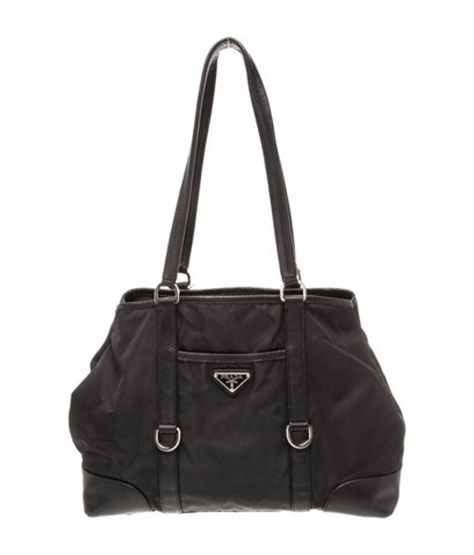 Prada Enameled Metal Triangle Shoulder Bag