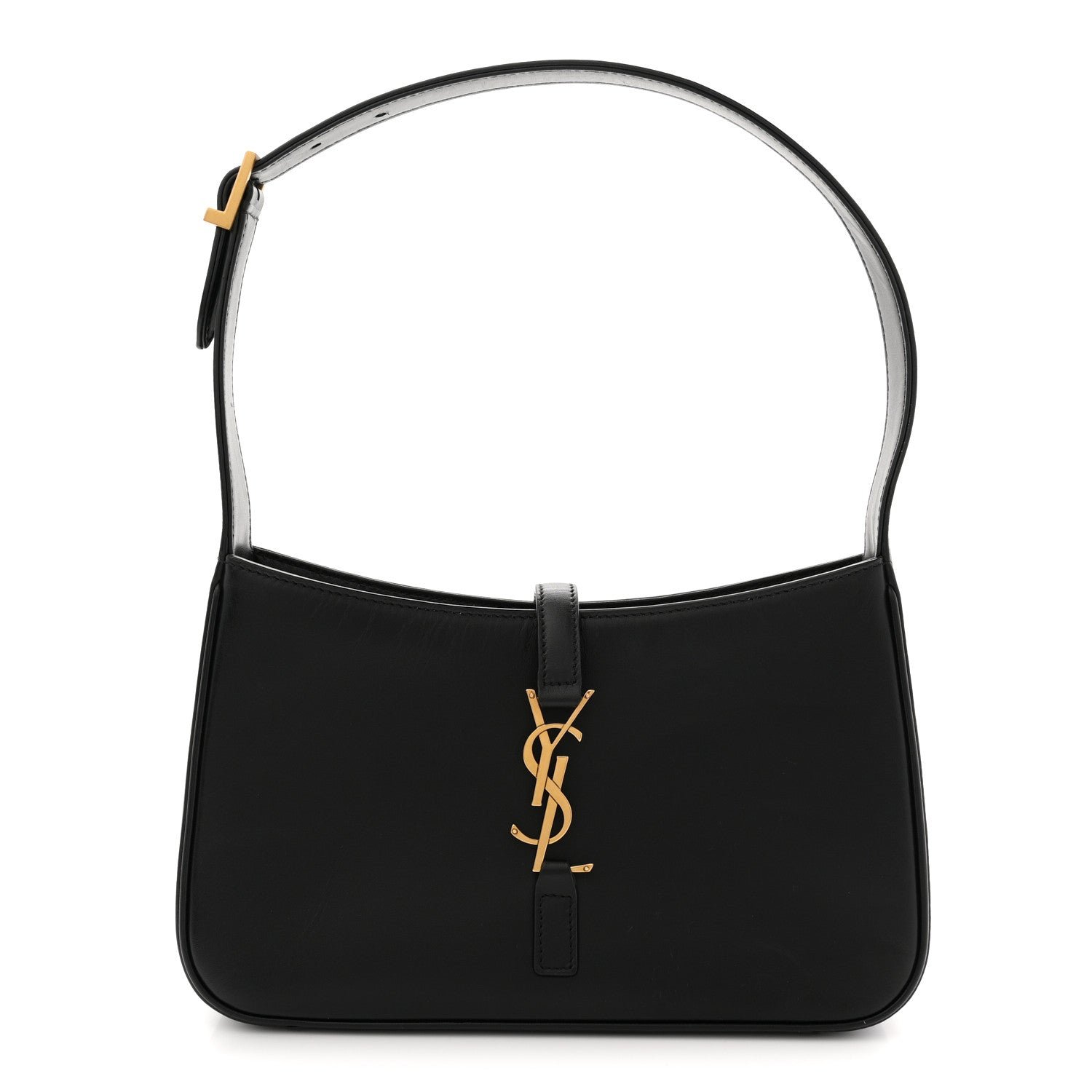 Saint Laurent Smooth Calfskin Le 5 A 7 Hobo Black