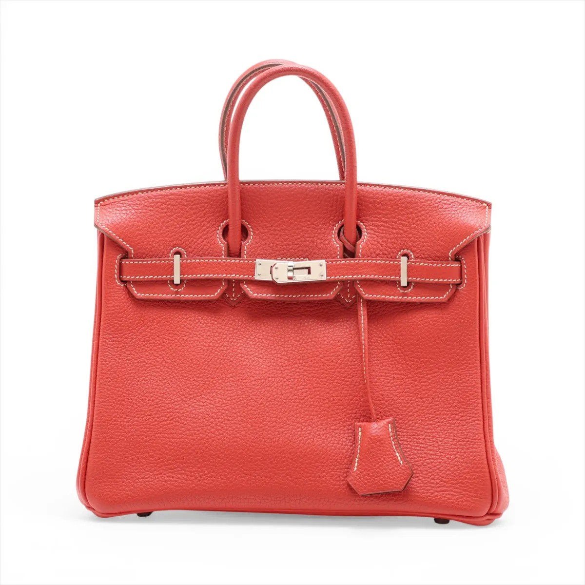 Hermès Birkin 25 Le Tournay Togo Sanguine Silver Metal Fittings
