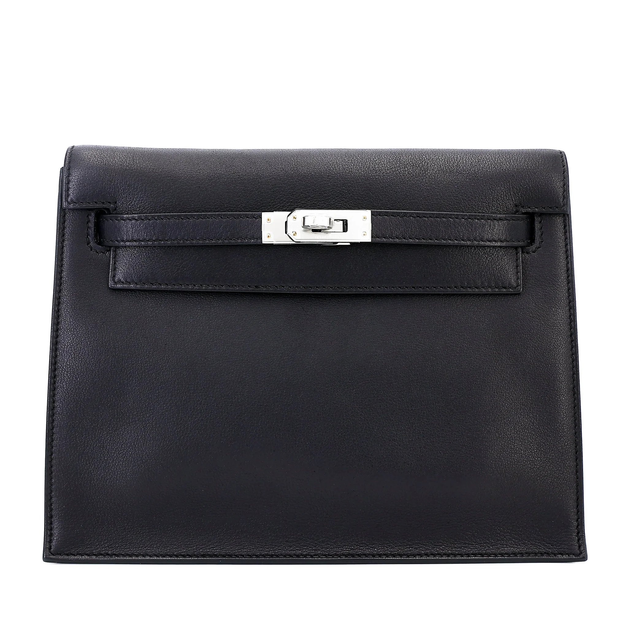 Brand New ( Rank N ) HERMÈS Kelly Danse Noir (89) Volupto calfskin Palladium hardware G (2026)