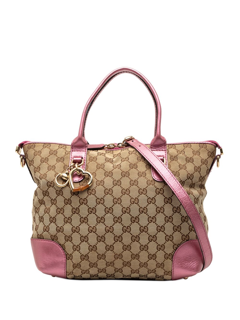 2000-2015 GG Canvas Heart Bit satchel