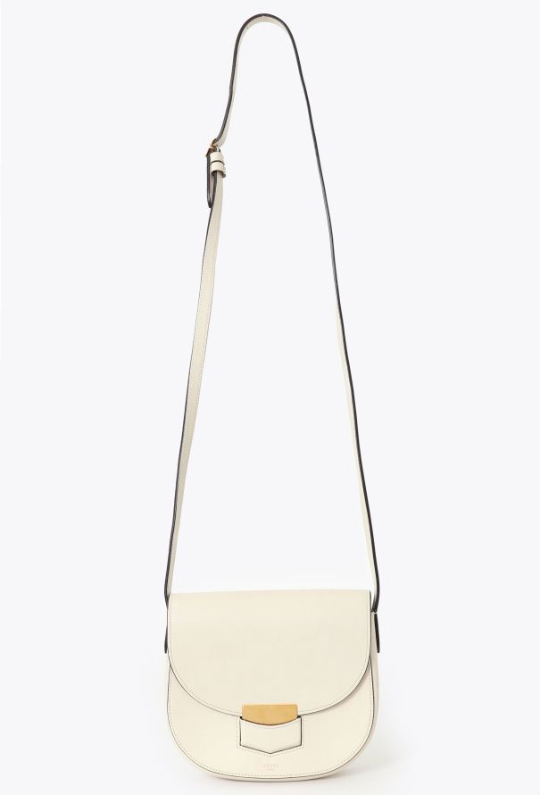 Celine White Small Trotteur Bag