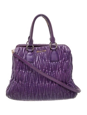 Miu Miu Leather Top Handle Bag