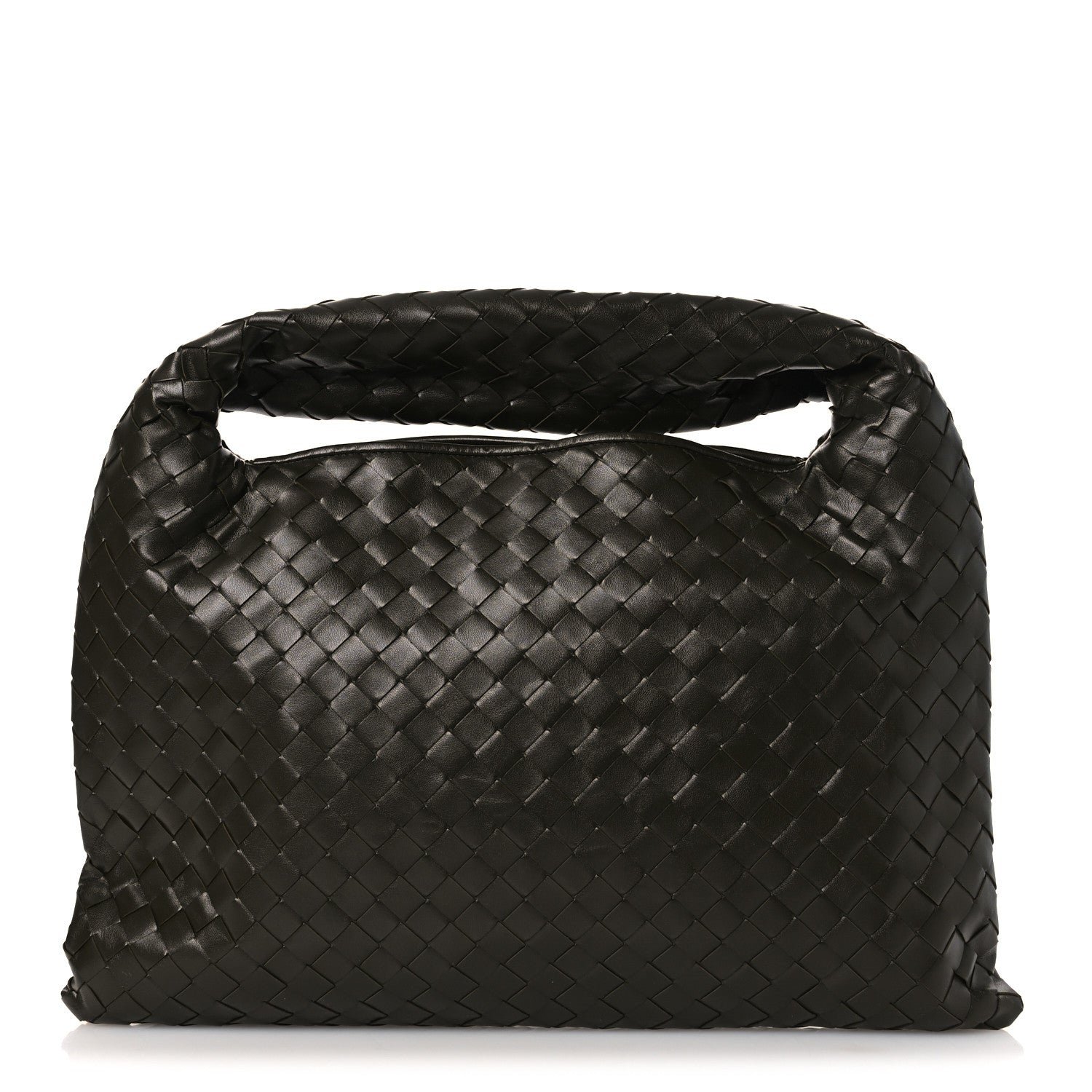 Bottega Veneta Calfskin Intrecciato Small Hop Kaki