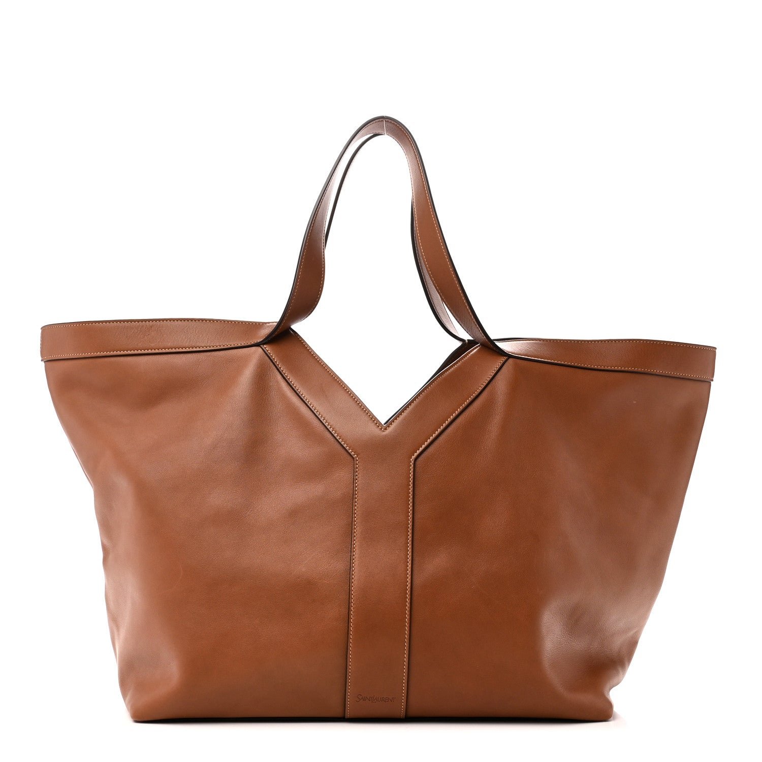 Saint Laurent Calfskin Y Tote Brick