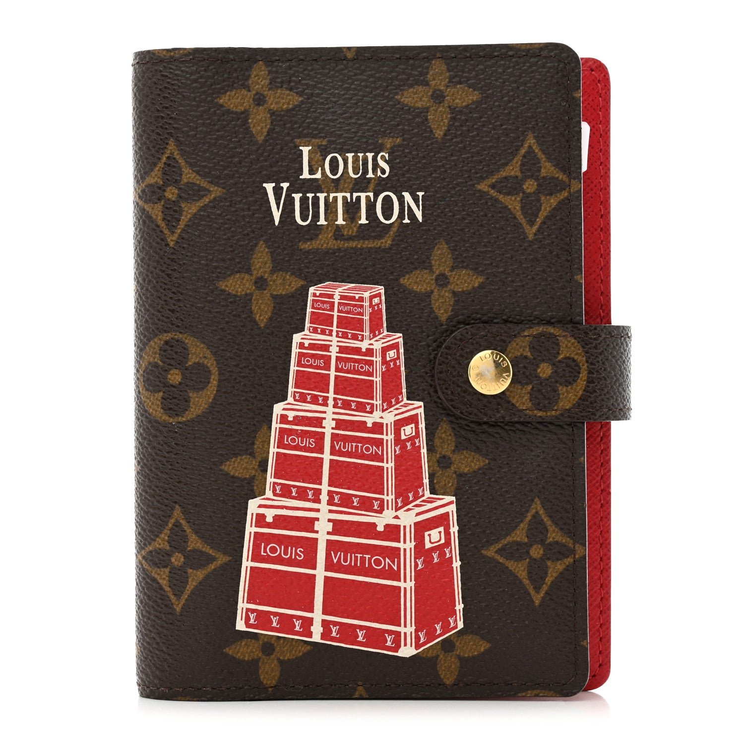 Louis Vuitton Monogram Malle Empilees Stacked Trunks Small Ring Agenda Cover