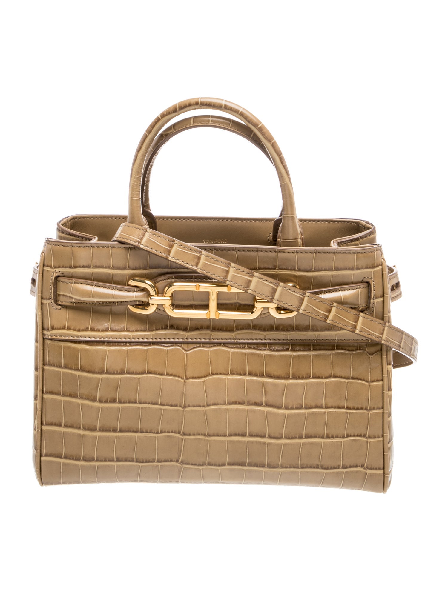 Tom Ford Embossed Leather Top Handle Bag
