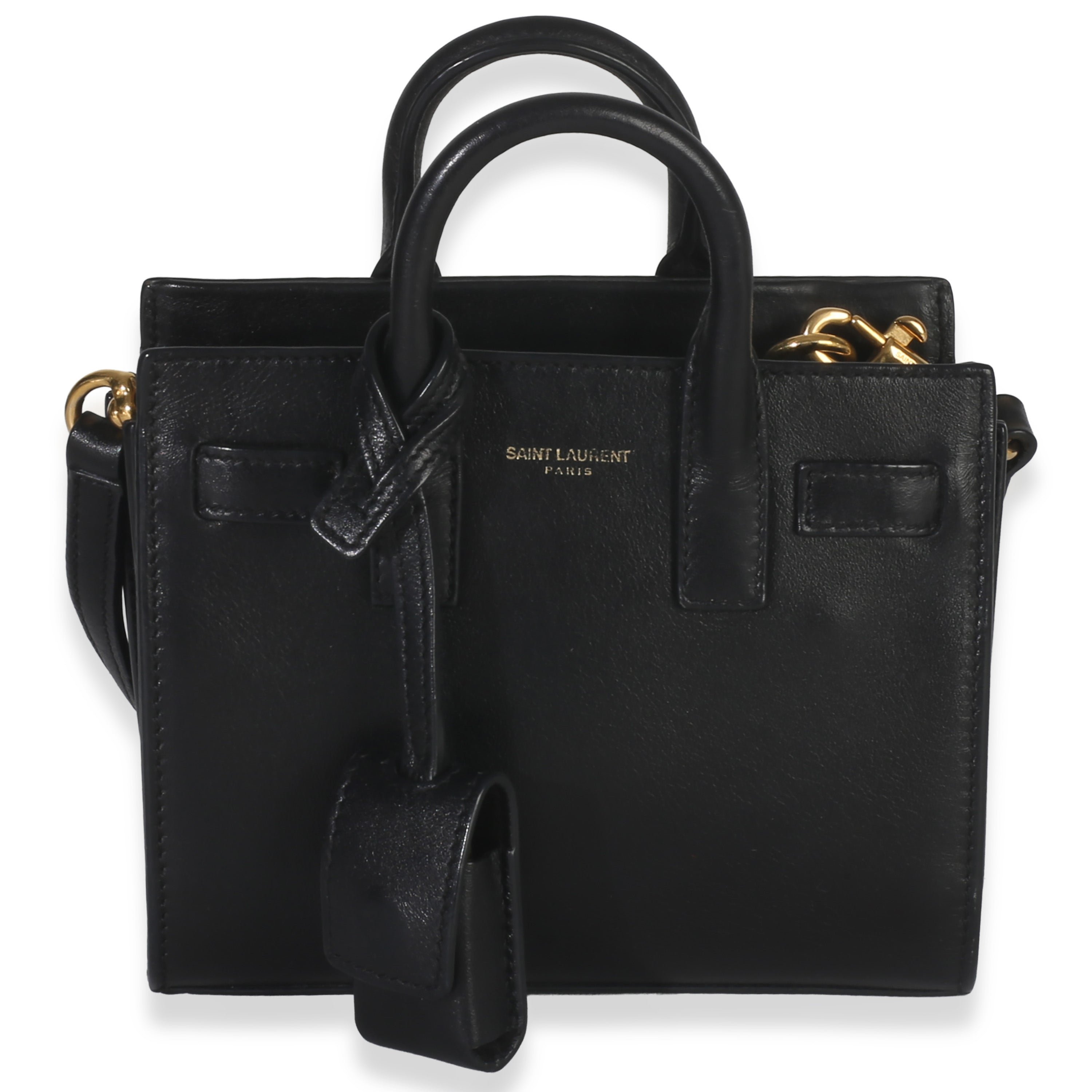 Black Smooth Calfskin Toy Sac Du Jour
