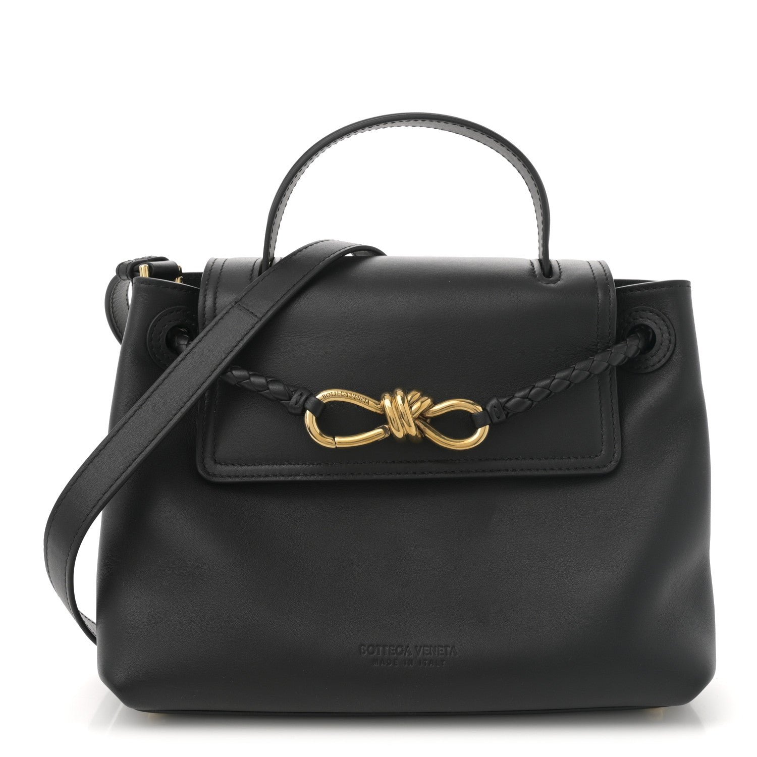 Bottega Veneta Silky Calfskin Small Ciao Ciao Black