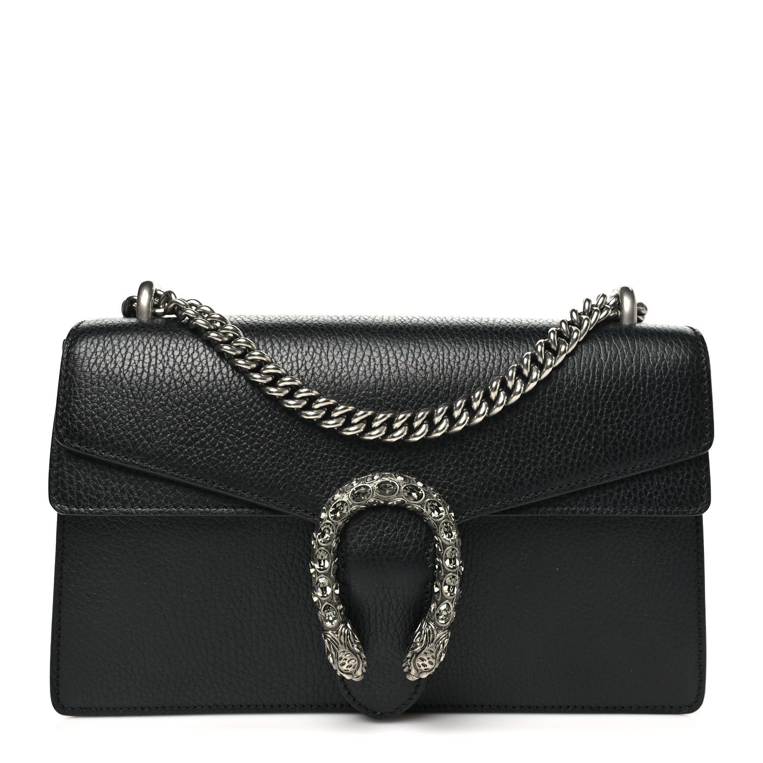 Gucci Pebbled Calfskin Small Dionysus Shoulder Bag Black