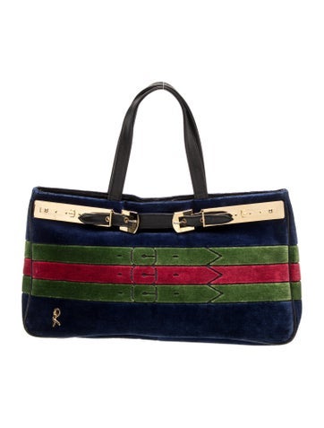 Roberta di Camerino Velvet Top Handle Bag