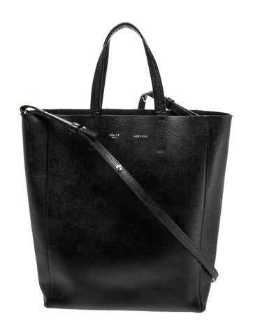 Leather Vertical Cabas Small