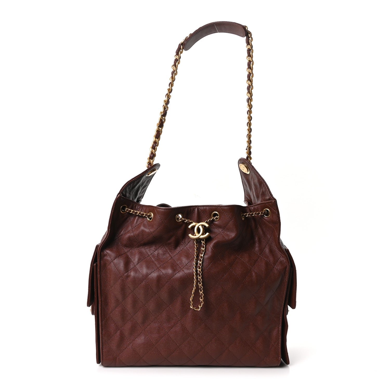 Chanel Caviar Quilted Medium Chanel 25 Handbag Dark Brown