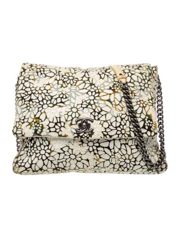Floral Tweed Messenger Bag