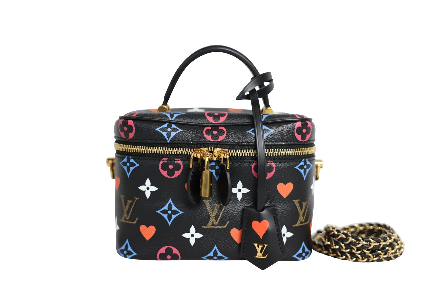 Louis Vuitton Louis Vuitton Game On PM Mini Bag, Black with Multicolor Monogram Canvas and Gold Hardware, Preowned in Box WA001