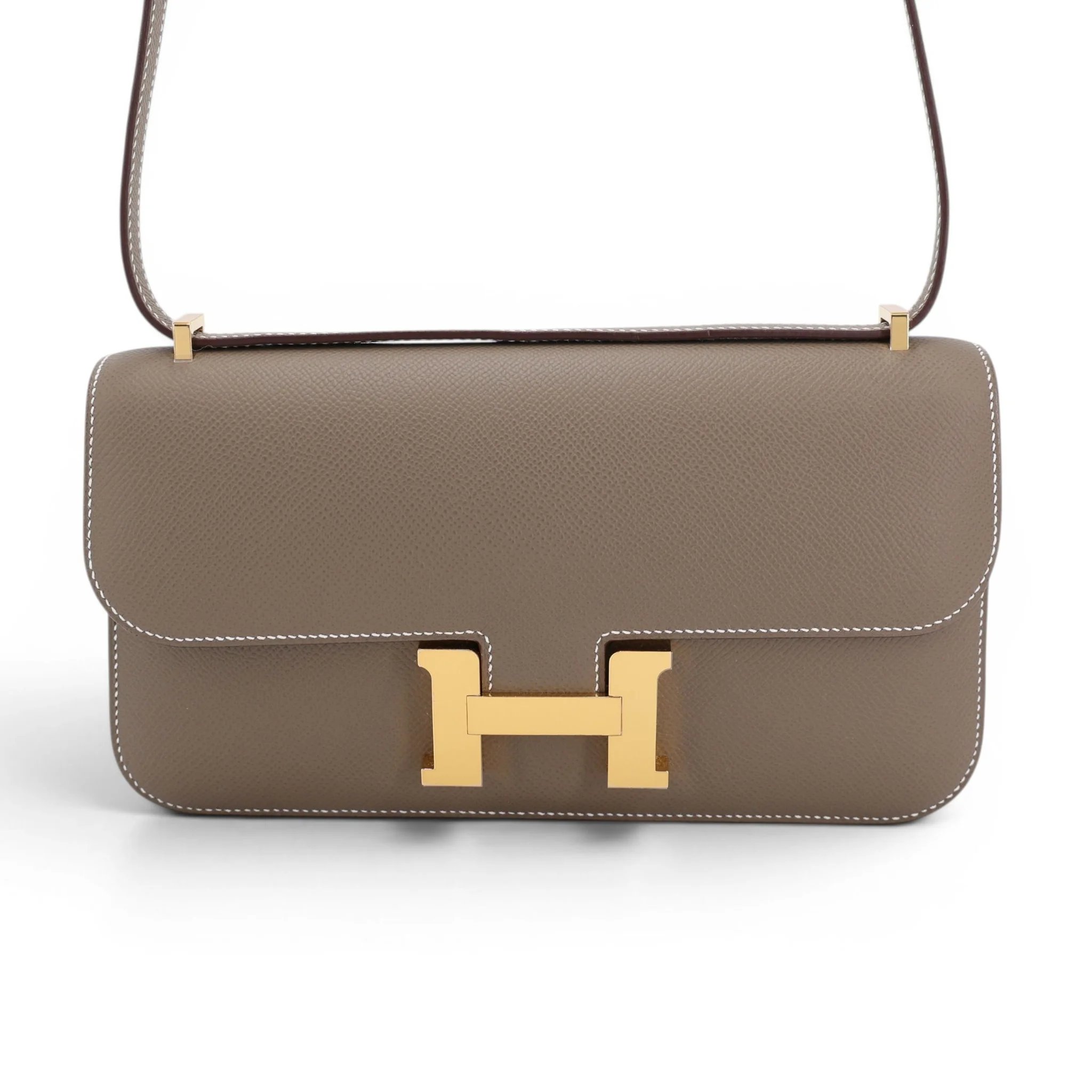 Brand New ( Rank N ) HERMÈS Constance Elan Etoupe (18) Epsom Gold hardware K (2025)