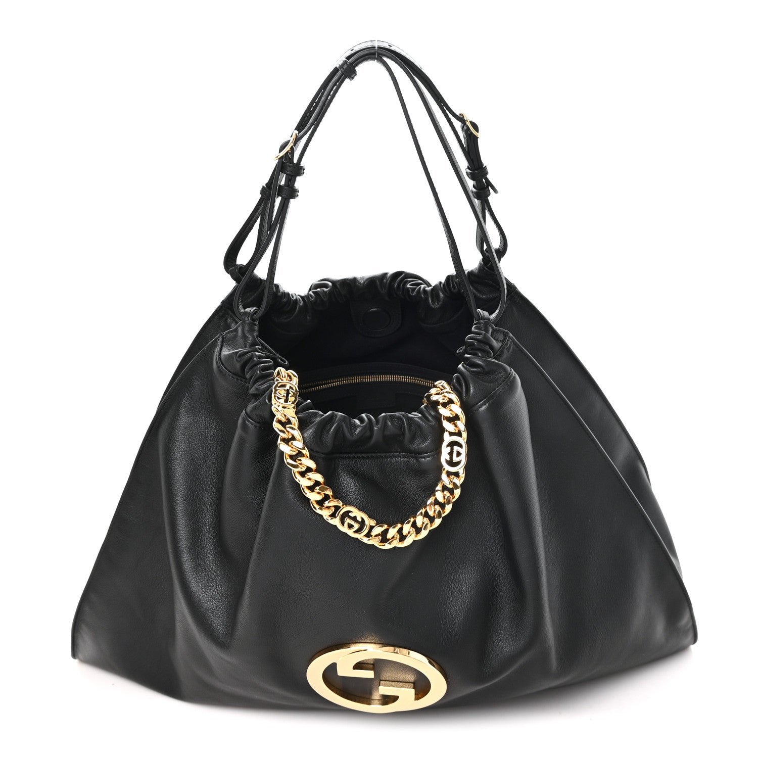 Gucci Calfskin Large Blondie Tote  Black