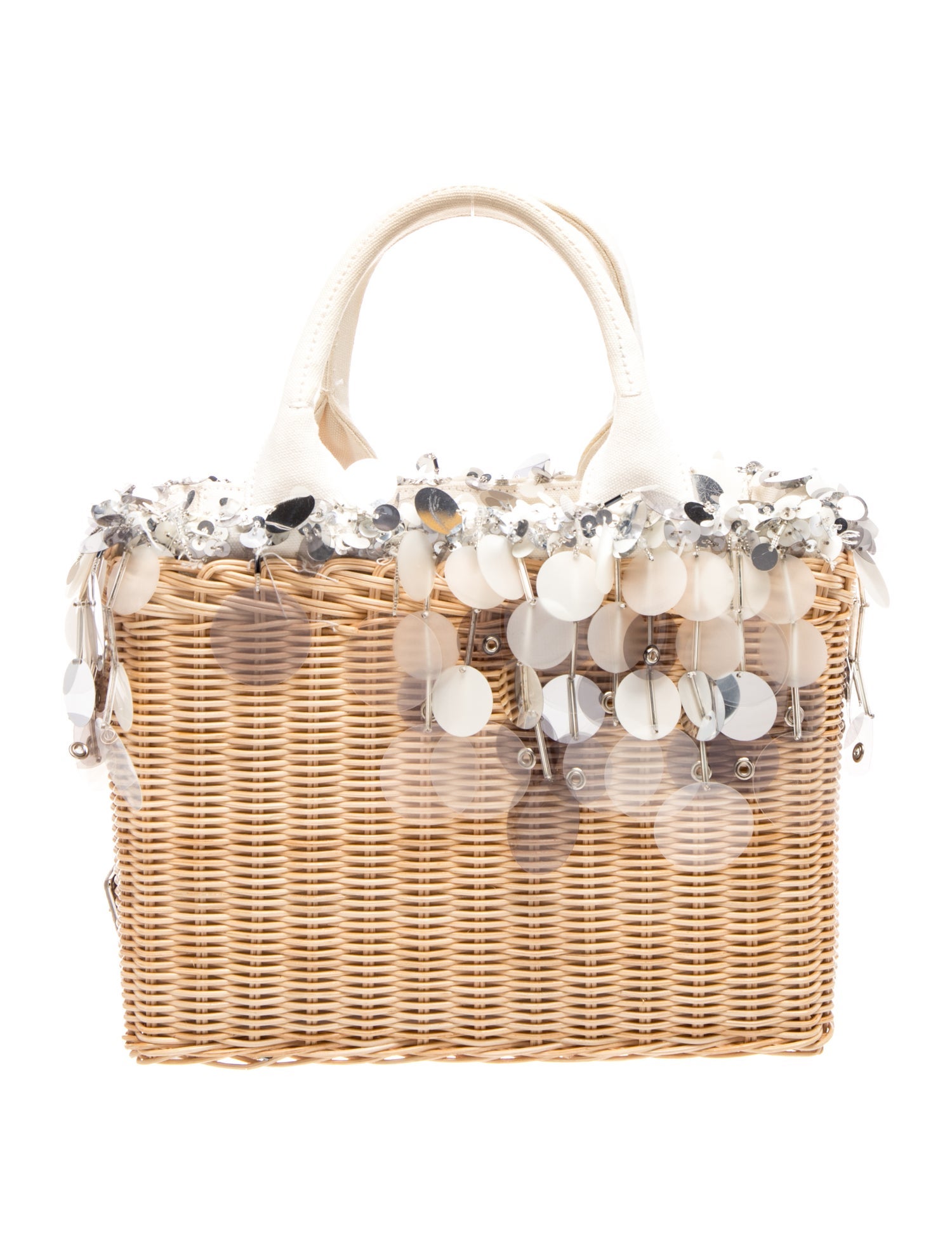 Prada Wicker Top Handle Bag