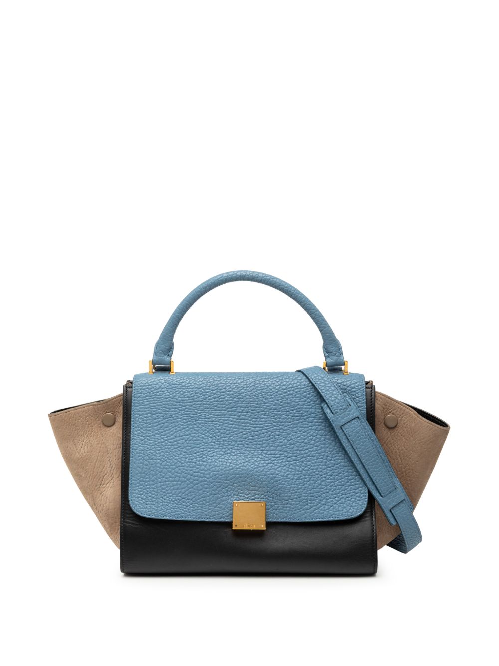 Celine 2012-2018 Small Tricolor Leather Trapeze satchel