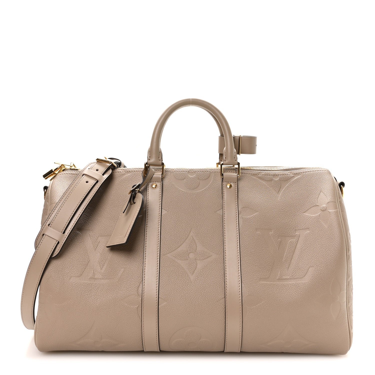 Louis Vuitton Empreinte Monogram Giant Keepall Bandouliere 45 Tourterelle Tourterelle