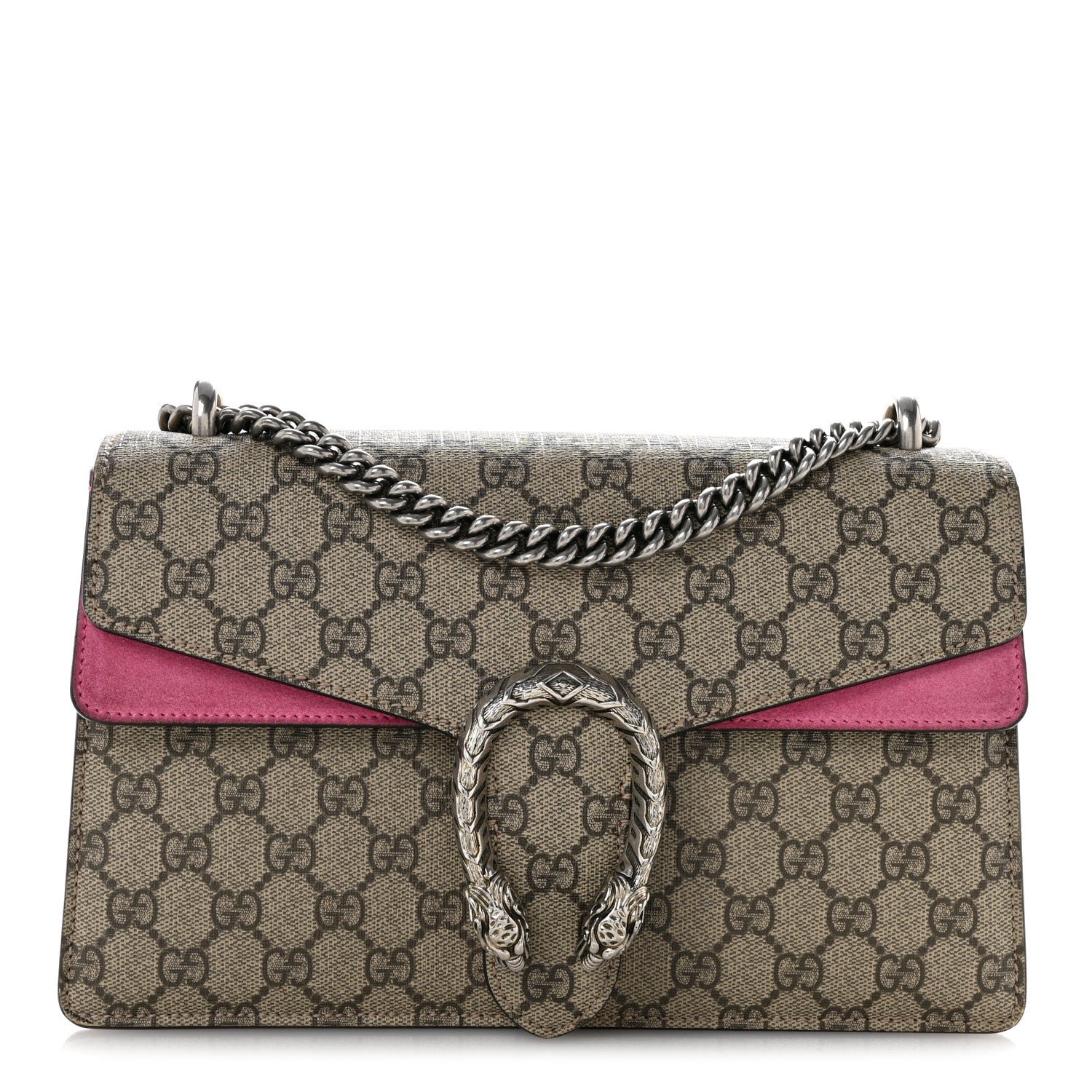 Gucci GG Supreme Monogram Small Dionysus Shoulder Bag Pink