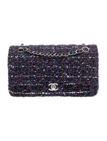 Classic Medium Tweed Double Flap Bag