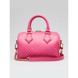 Louis Vuitton Louis Vuitton Rose Nanogram Embossed Leather Speedy Bandouliere 20 Bag