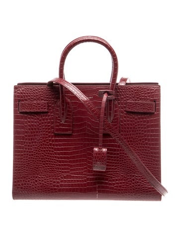 Embossed Leather Sac De Jour Small