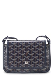 Goyard Navy Goyardine Canvas Plumet