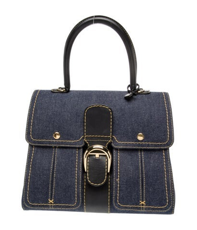 Delvaux Denim Brillant Trench Bag Mm