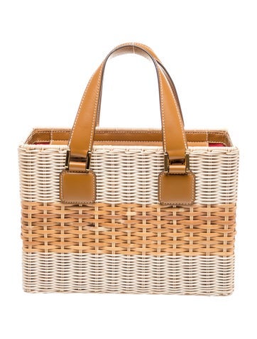 Wicker Top Handle Bag