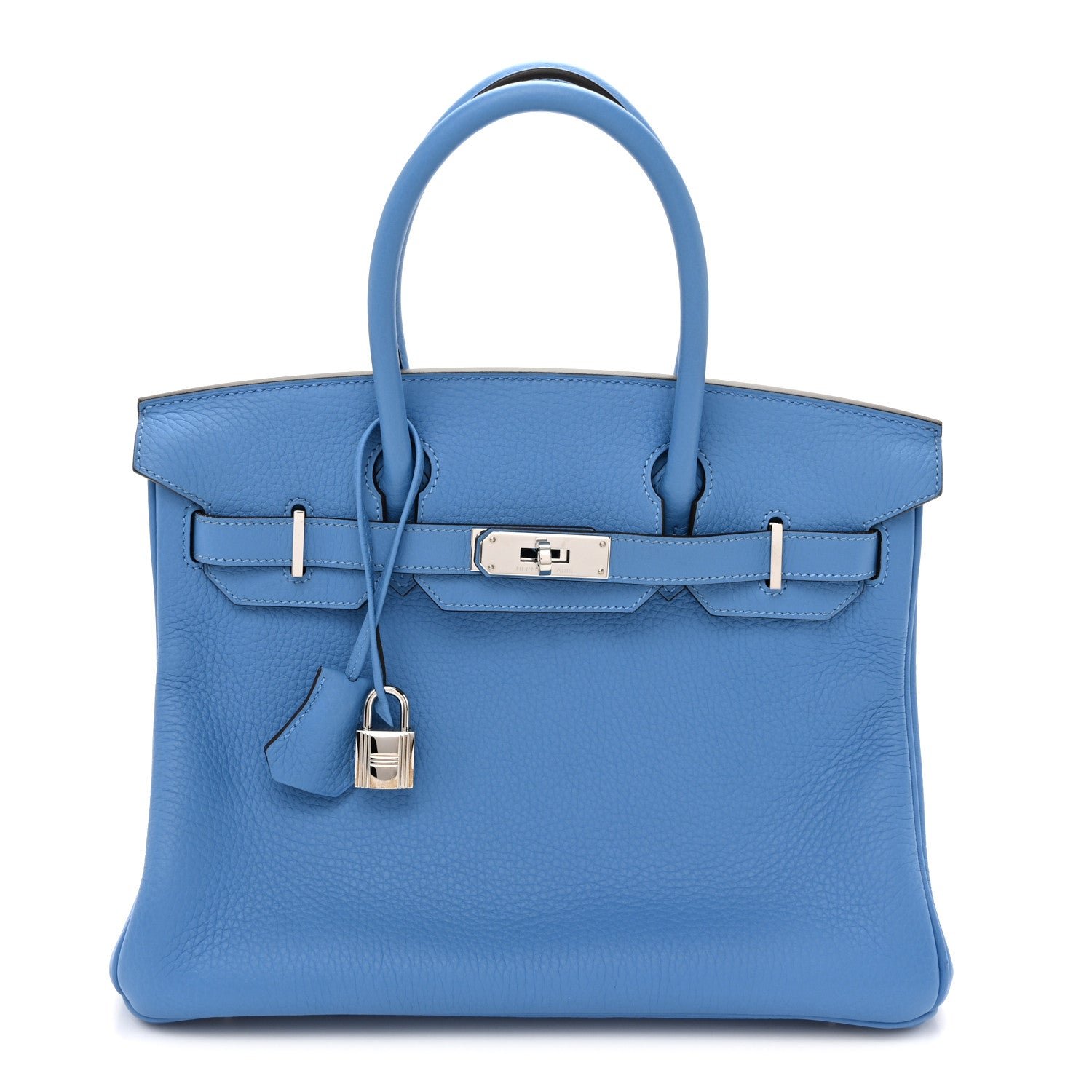 Hermes Taurillon Clemence Birkin 30 Bleu Paradis