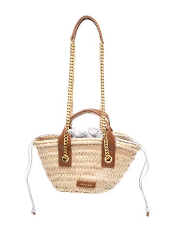 Straw Top Handle Bag