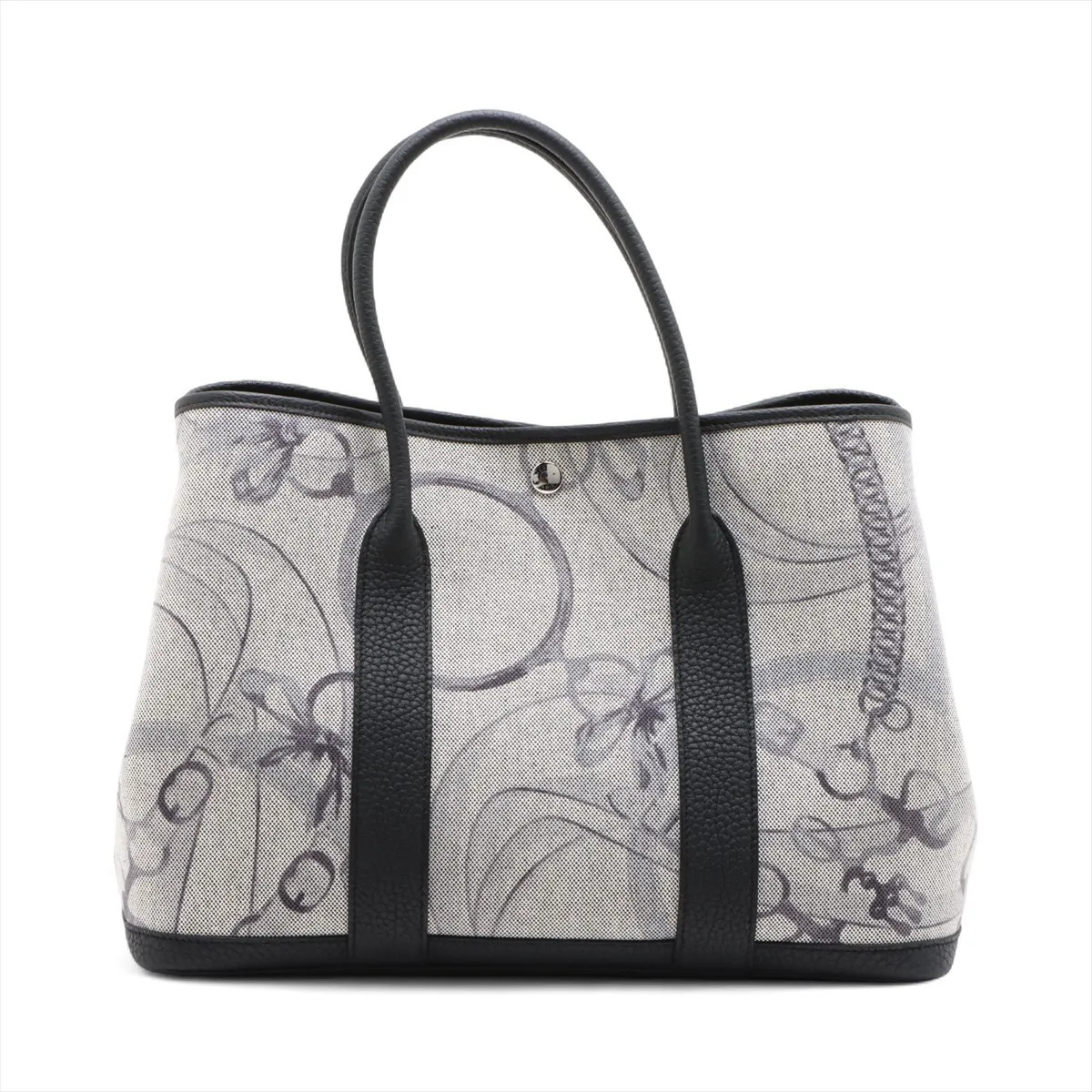 Hermès garden party 36 PM Twirl Ash x Negonda Black Silver Metal Fittings
