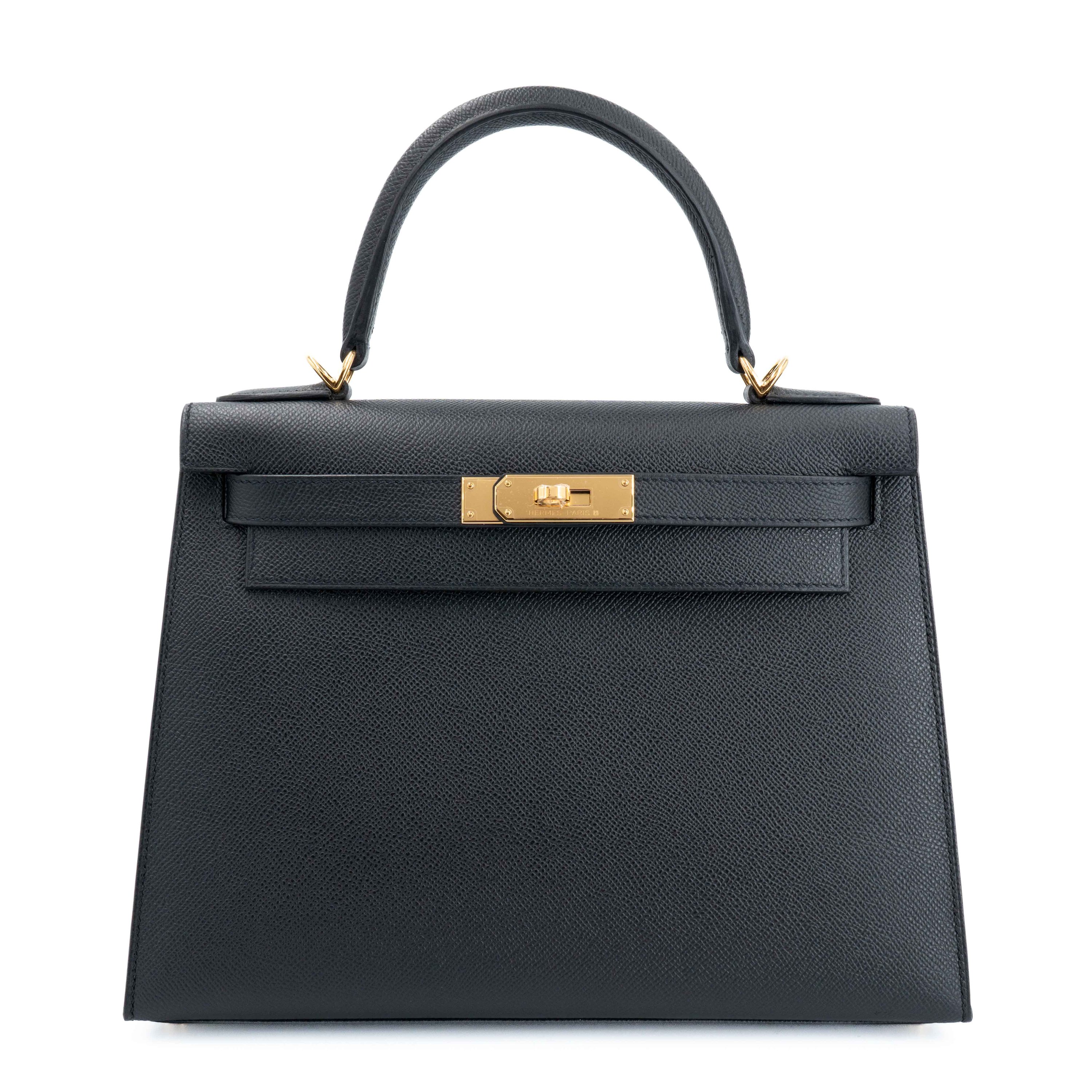 Brand New ( Rank N ) HERMÈS Kelly 28 Sellier Noir (89) Epsom Gold hardware G (2026)