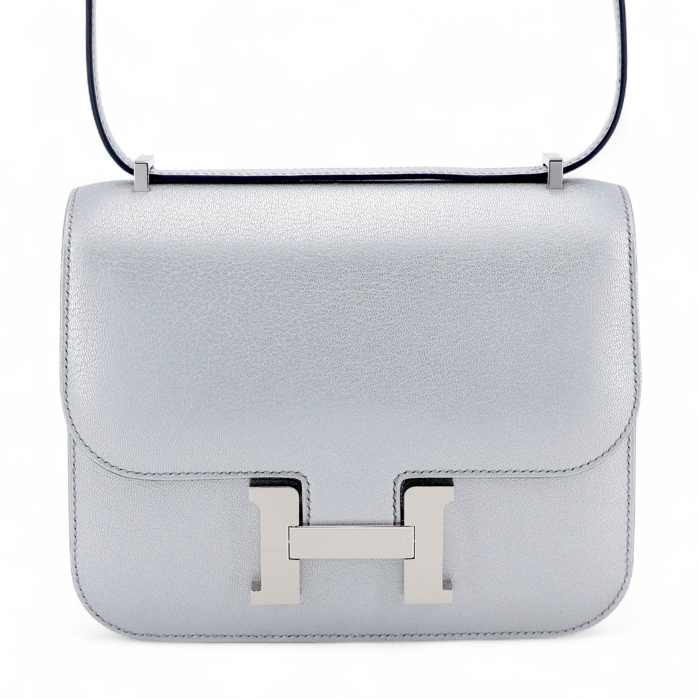 Brand New ( Rank N ) HERMÈS Constance Mini Argent (05) Chamkila Palladium hardware K (2025)