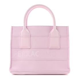 Salvatore Ferragamo SALVATORE FERRAGAMO Nylon Logo Printed Tote Pink