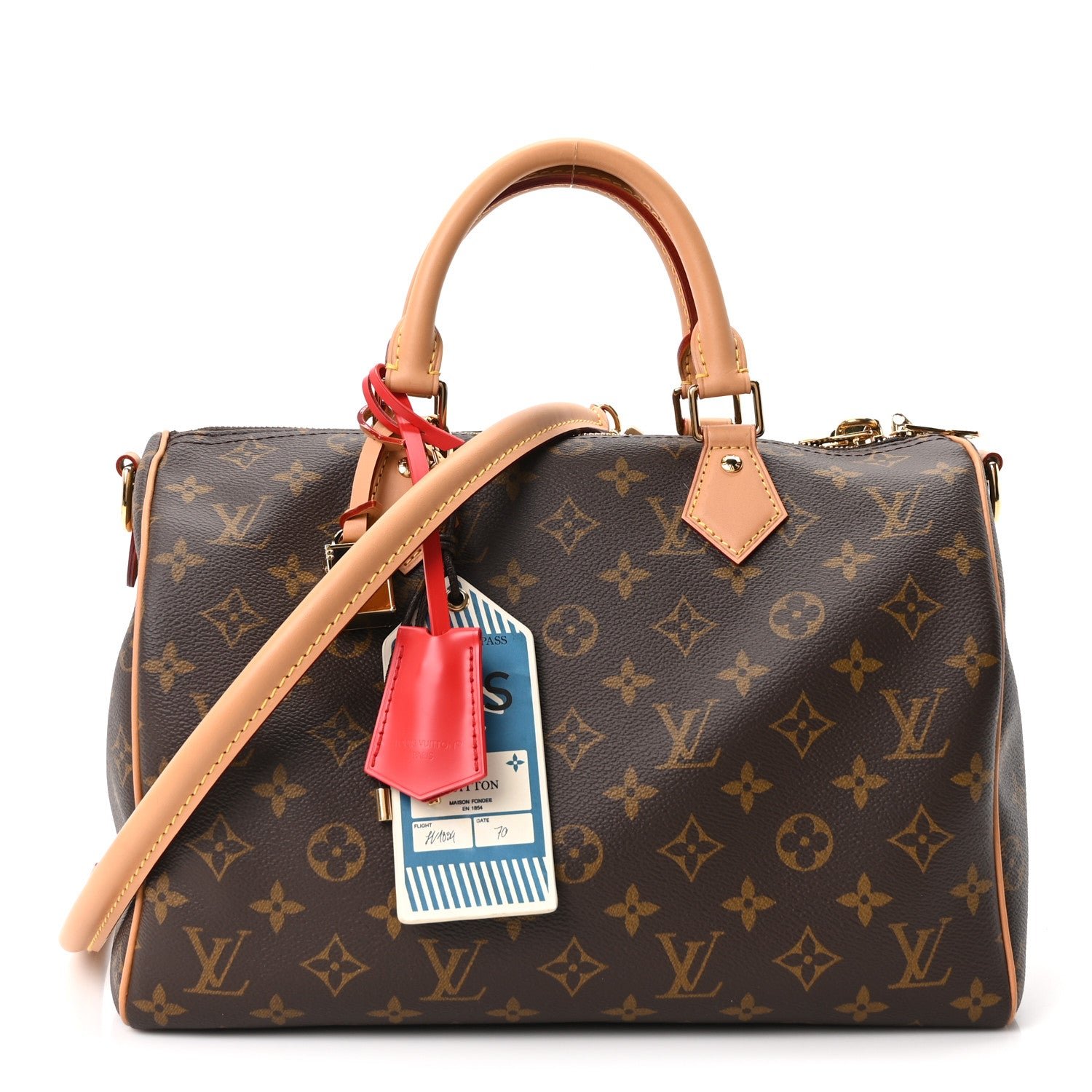 Louis Vuitton Monogram Speedy Soft 30 Crafty Red