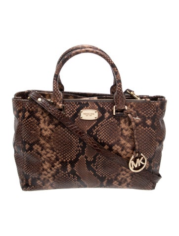 Michael Kors Embossed Leather Shoulder Bag