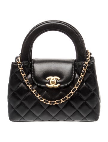 Shiny Aged Calfskin Mini Kelly Shopper