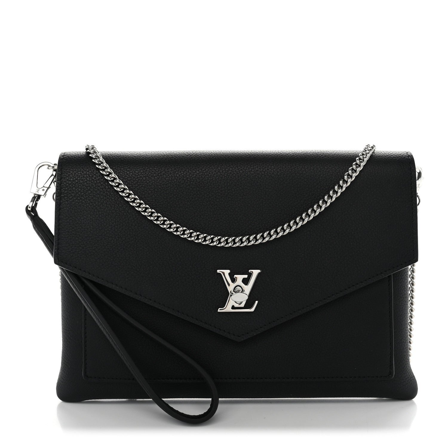 Louis Vuitton Soft Calfskin My Lockme Chain Pochette Black