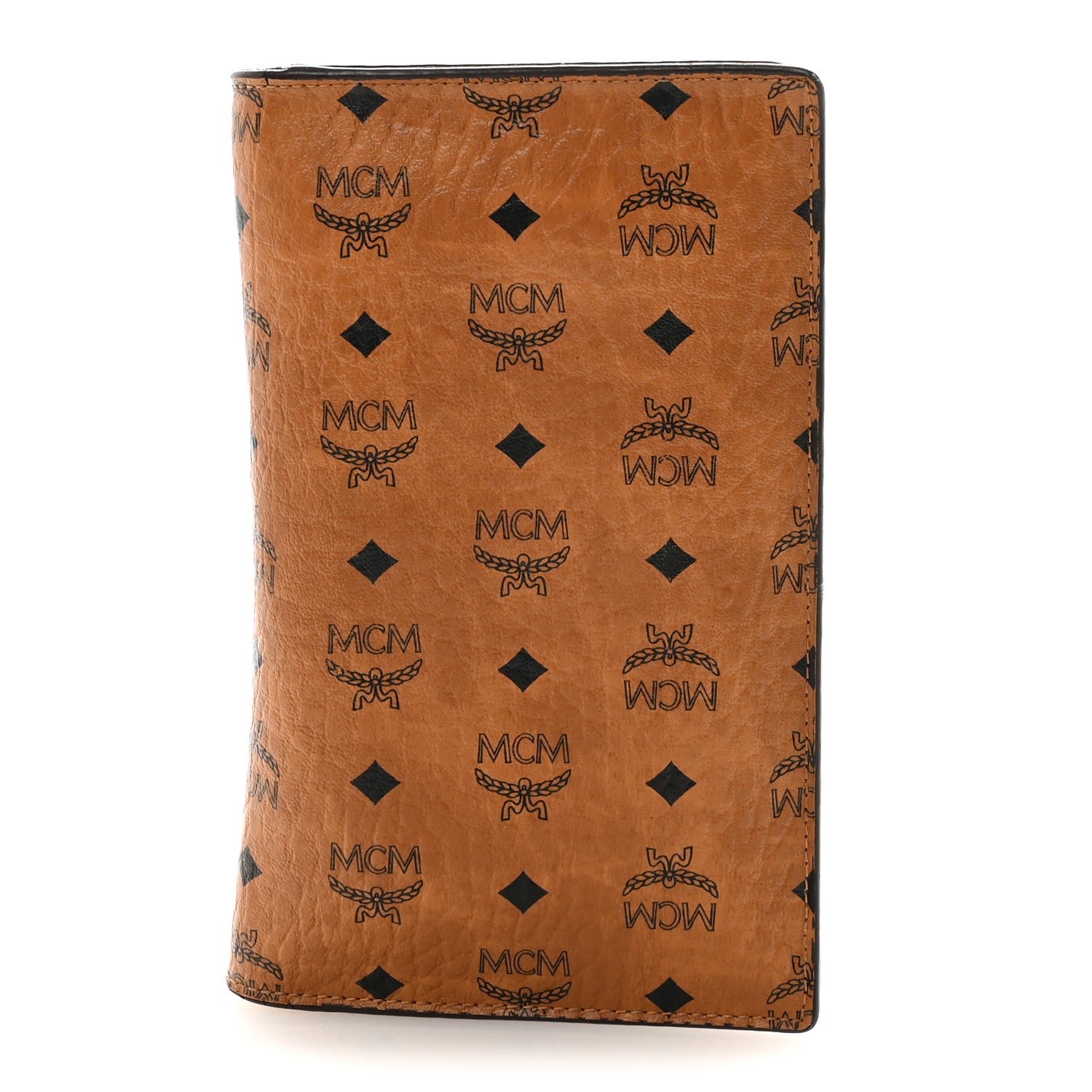 MCM Visetos Bi-Fold Long Wallet Cognac