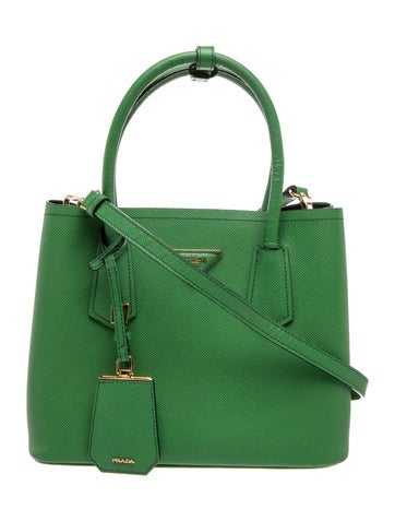Saffiano Leather Double Bag Small