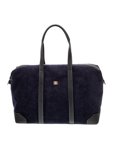 Suede Weekender Bag Vintage