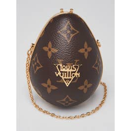 Louis Vuitton Monogram Canvas and Calfskin Leather Minaudière Egg Bag